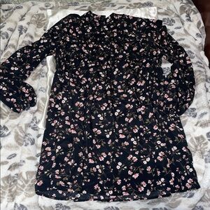 Wayf Black Floral Dress